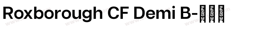 Roxborough CF Demi B字体转换
